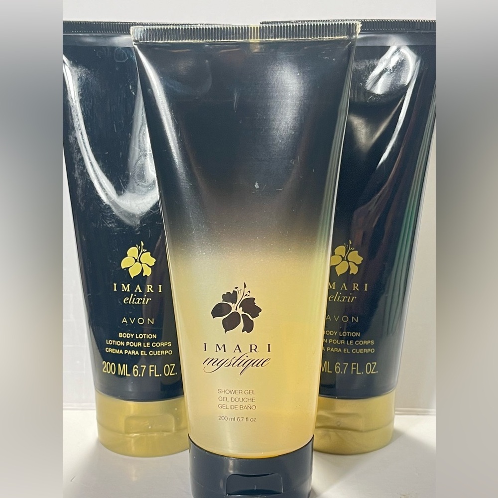 Avon 2 Imari elixir Body Lotion& 1 imari mystique shower gel 6.7 fl oz